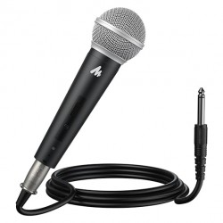 Maono Dynamic Microphone Wired for Singing, Cordless Karaoke Mic with 9.8FT/3M XLR Cable, with On/Off Switch (AU-WDM01)