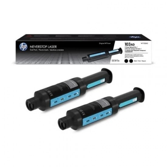 HP 103AD Dual Pack Black Original Neverstop Laser Toner Reload Kit